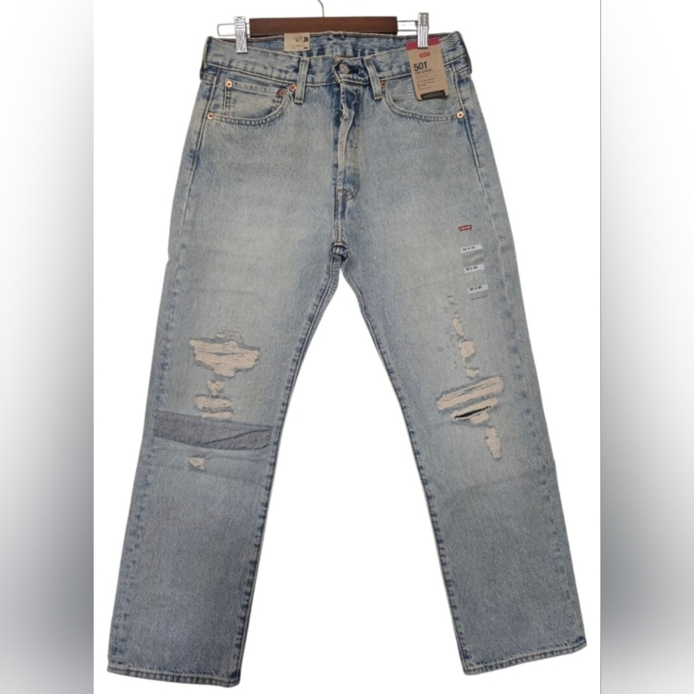 Levi's Light Blue 501 Original Denim Jeans.Size 32×30 - Picture 2 of 9